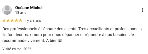 Avis Océane M COCV Loisirs 17